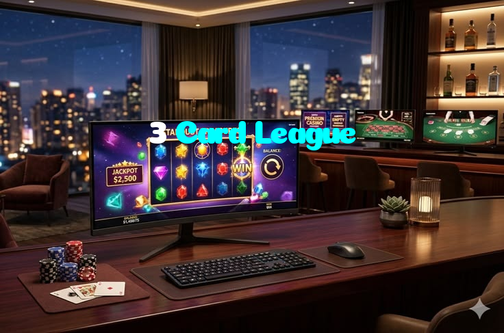 3 Card League casino presented on mobile device in Pakistan with slots and live games